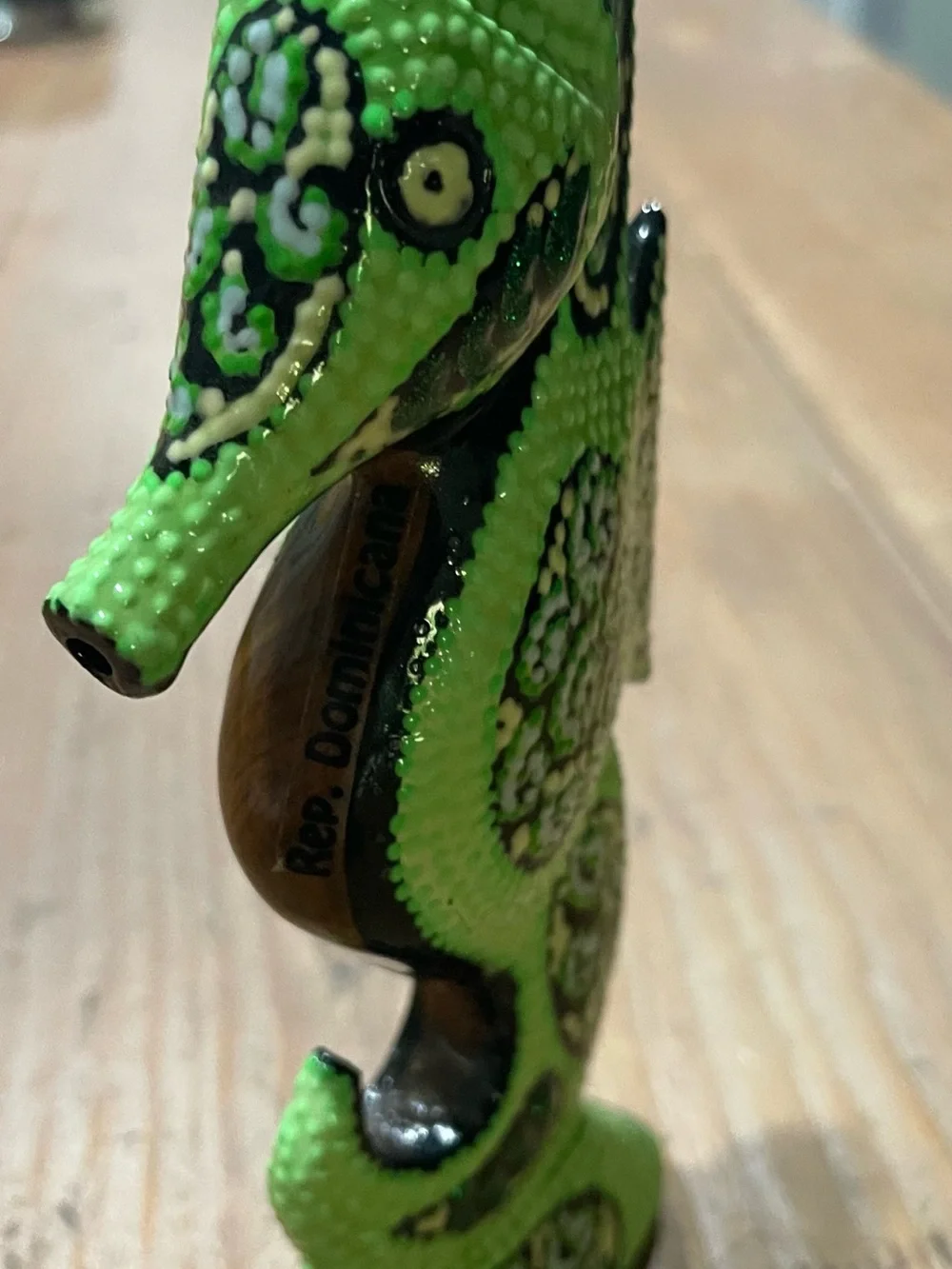 7” tall Green Seahorse Reptile Decor - Unbranded rep Dominicans